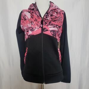 Girl's The North Face Pink Black Sweatshirt SZ Large